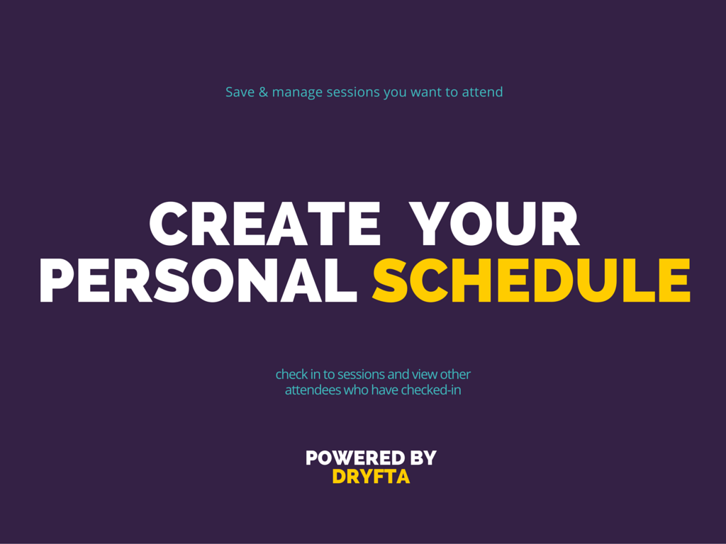 Create your personal schedule