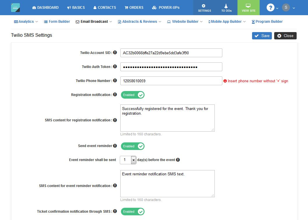 twilio send sms mcc mnc