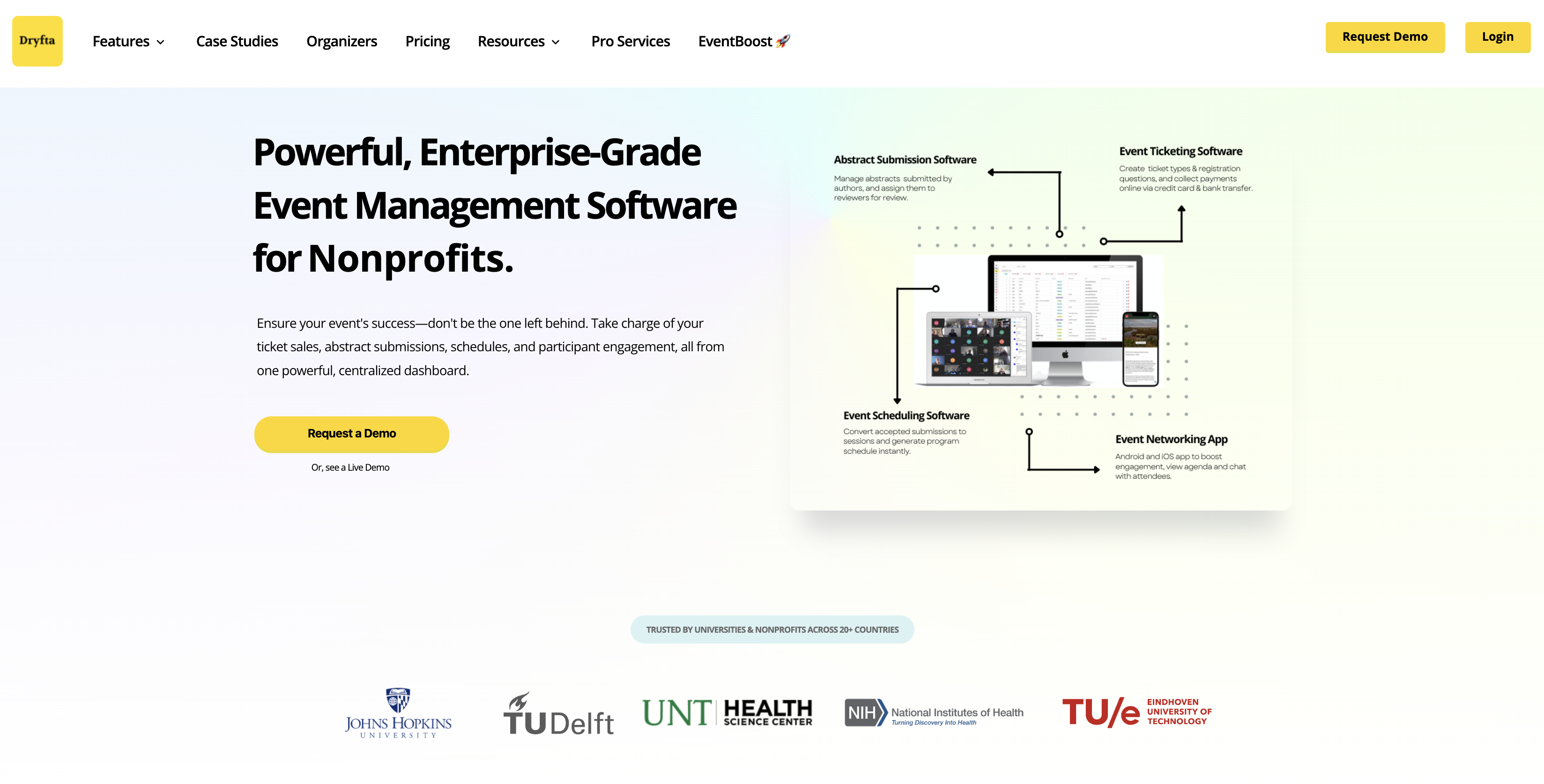 Dryfta event crm for nonprofits