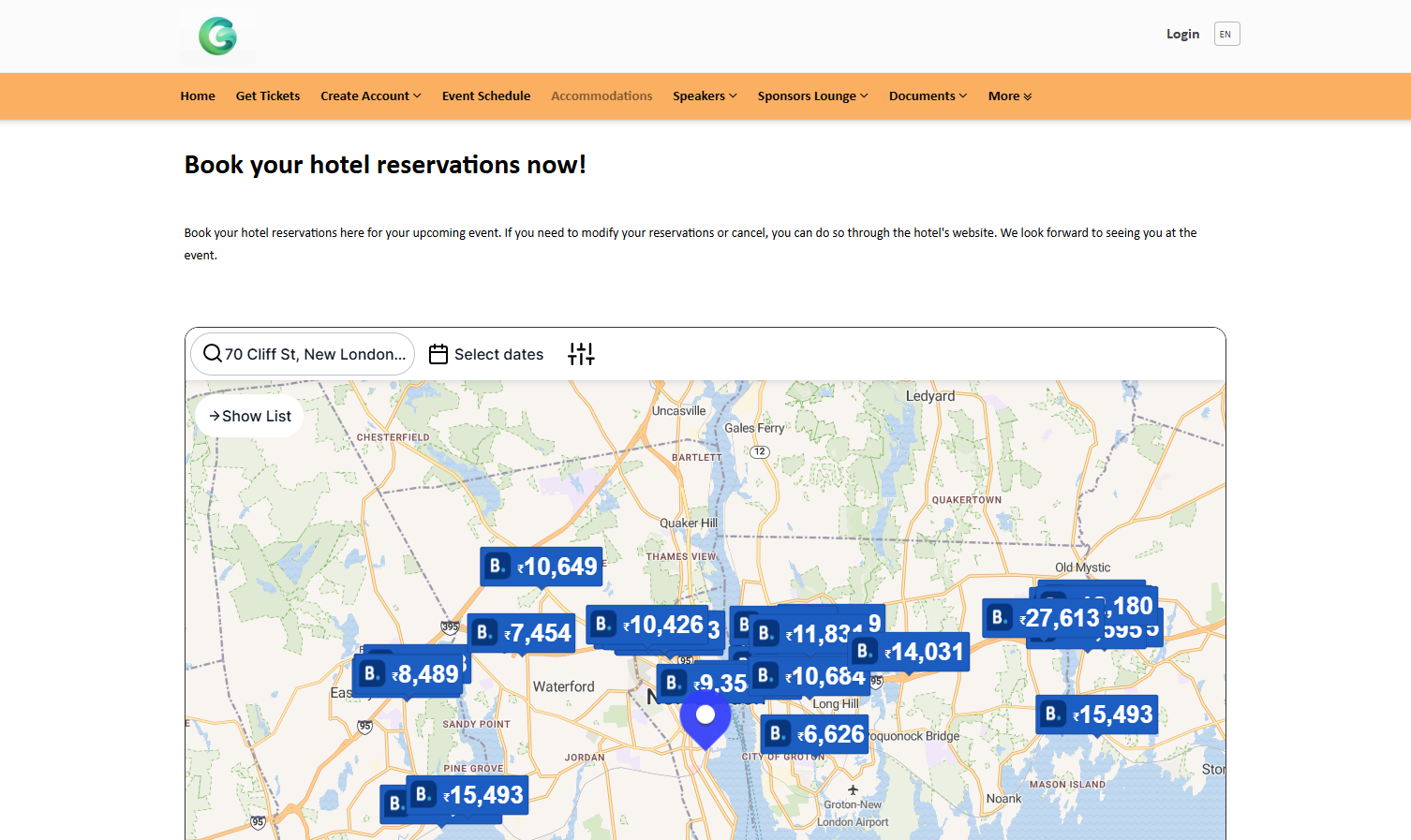 event website builder
