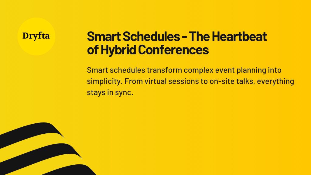 Smart Schedules - The Heartbeat of Hybrid Conferences