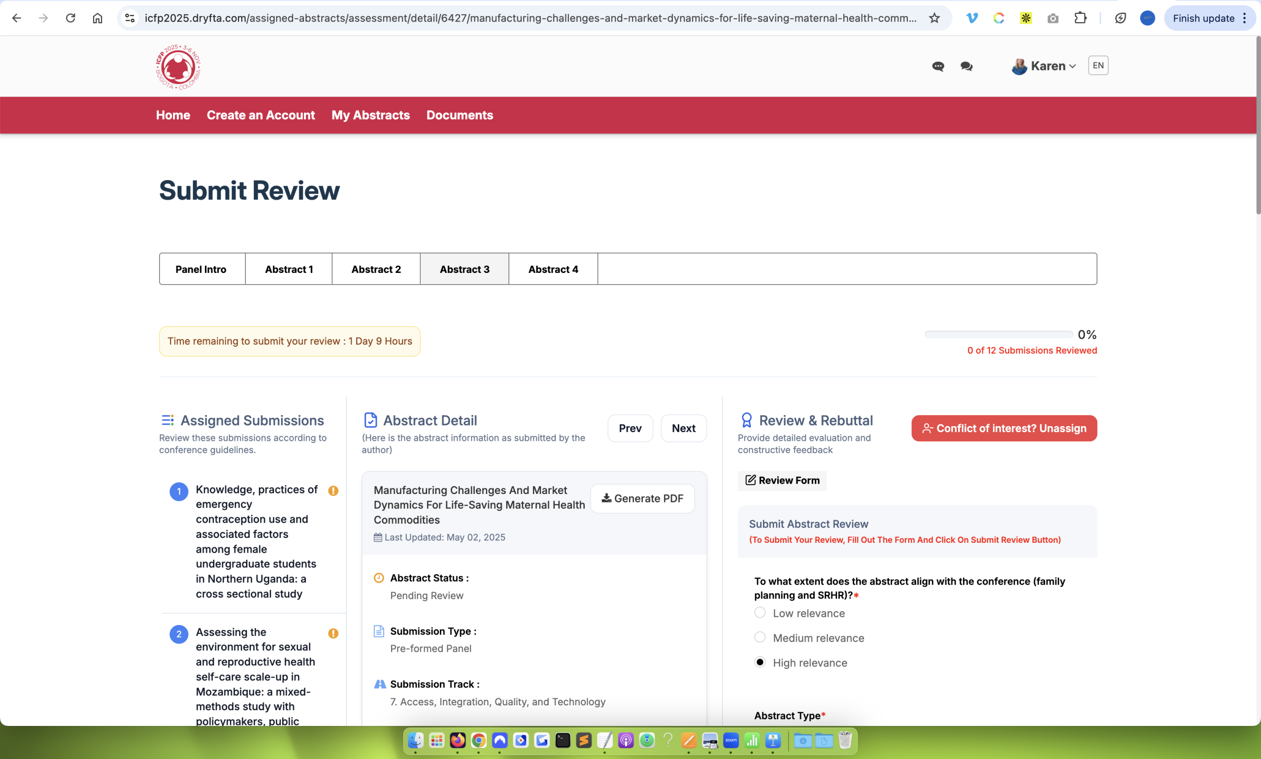 Review and Submission Process