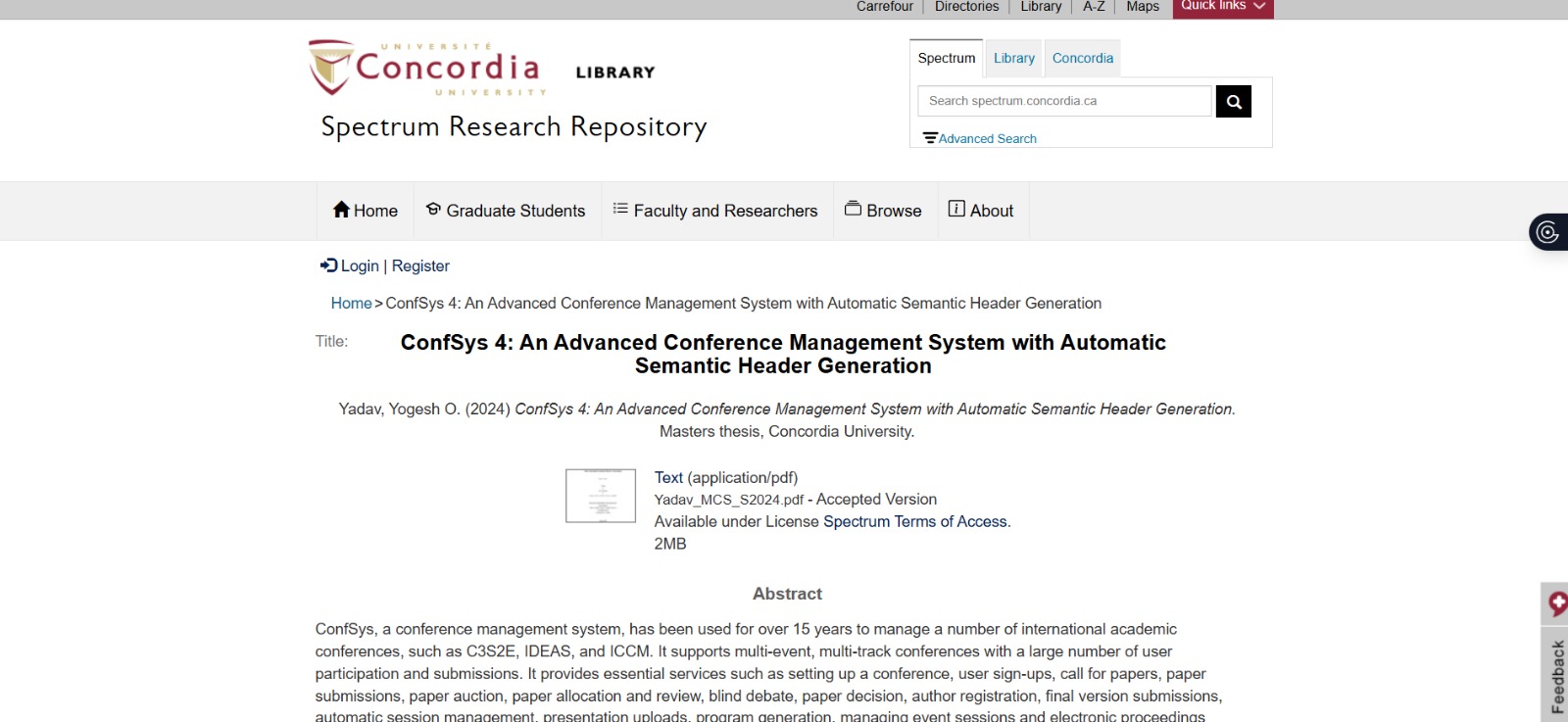 ConfSys 4 by Concordia