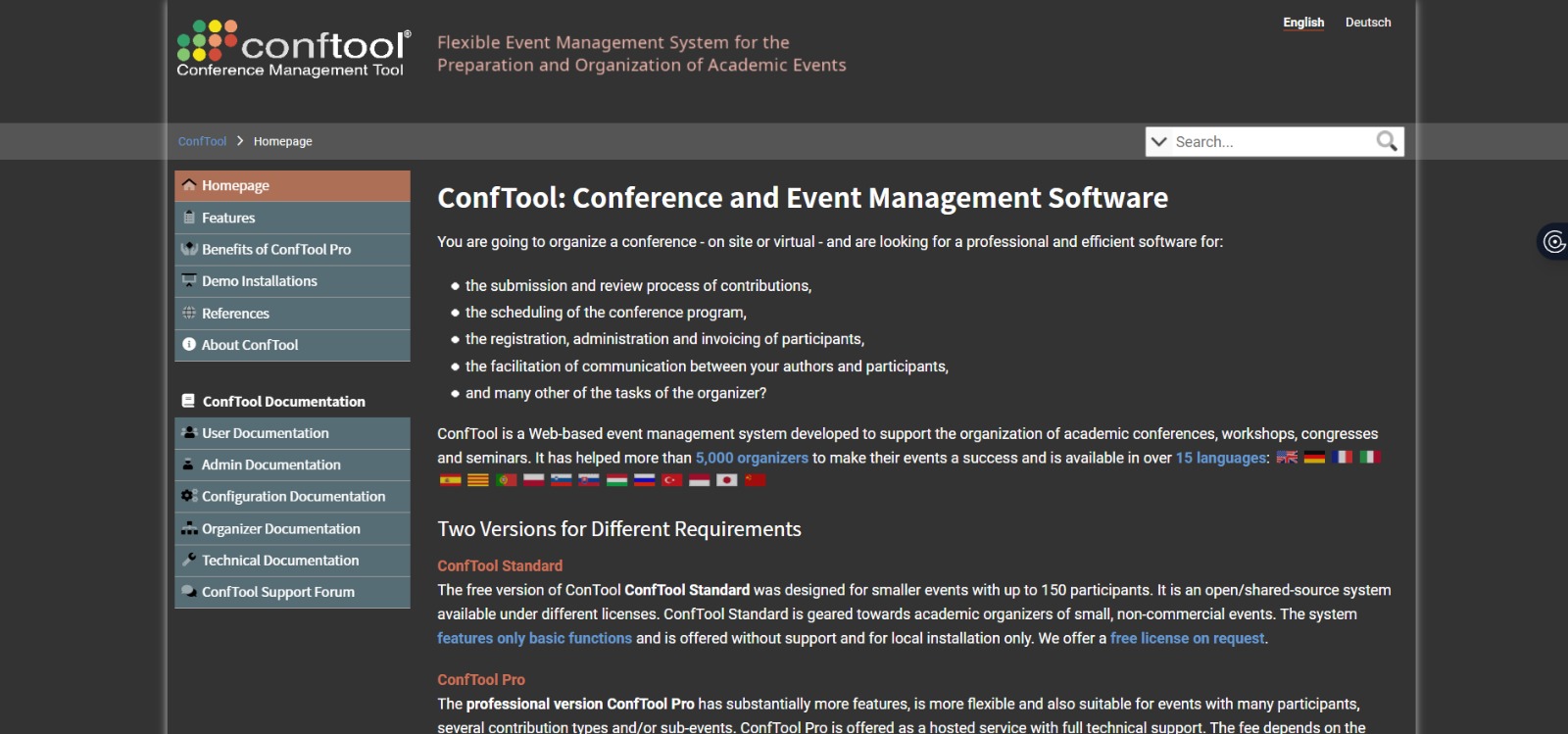  ConfTool: Professional Conference Management with Smooth Review Processes