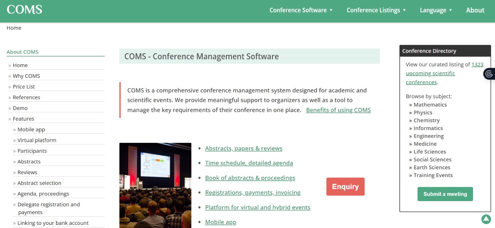 COMS: End-To-End Paper Submission & Review Management for Conferences