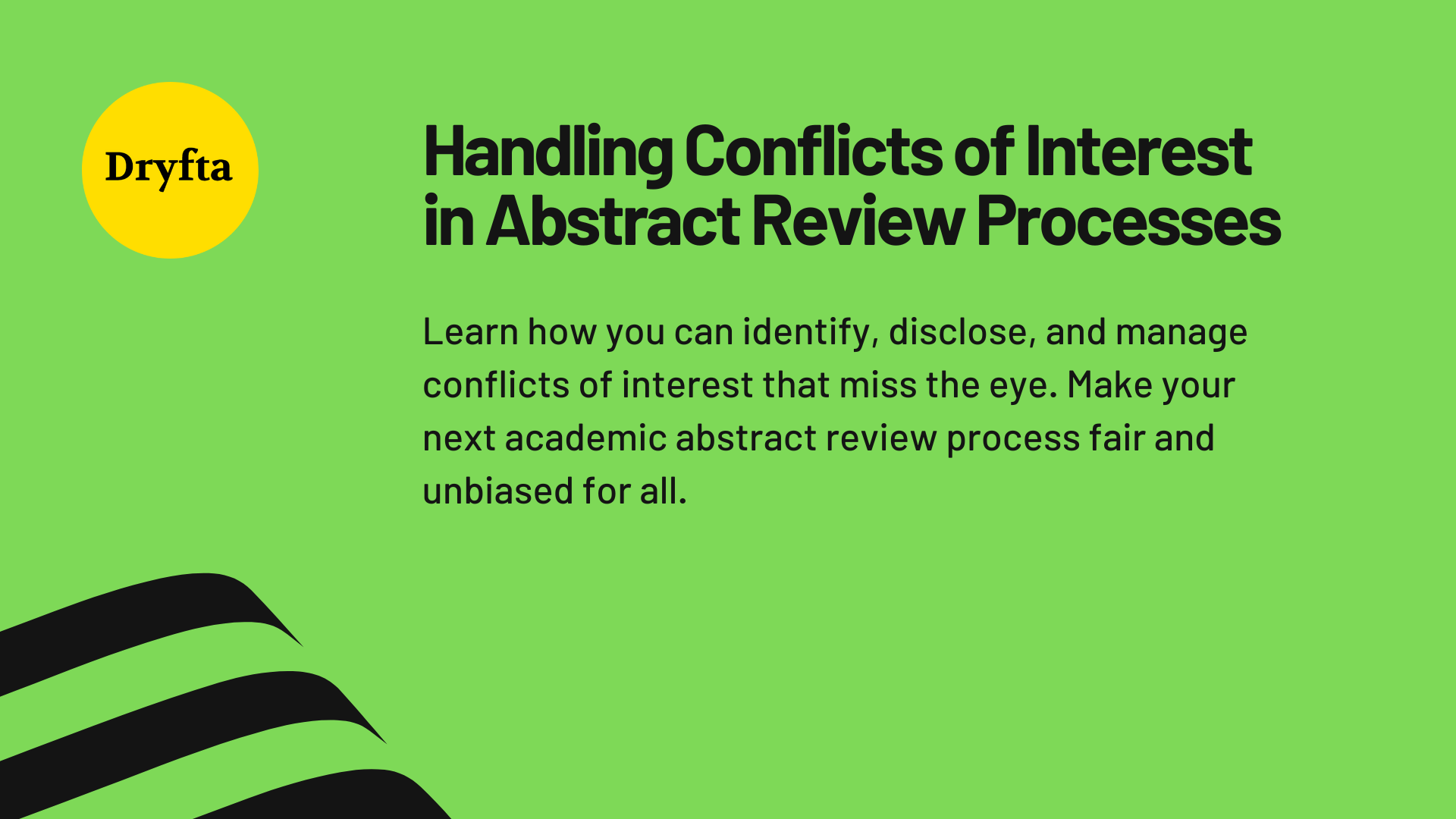 Handling Conflicts of Interest in Abstract Review Processes