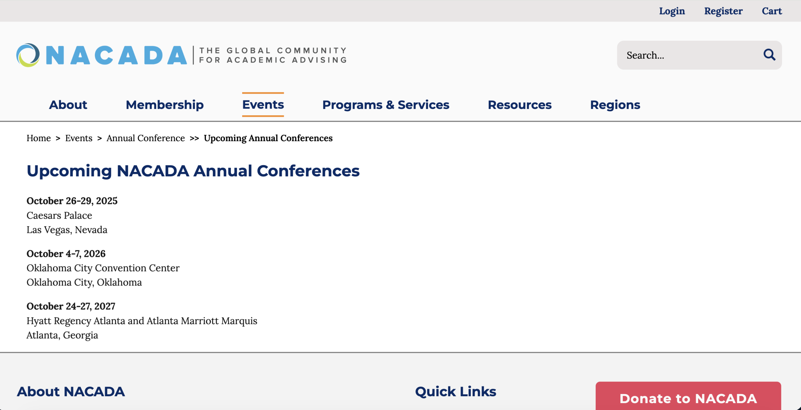 NACADA Annual Conference 2026