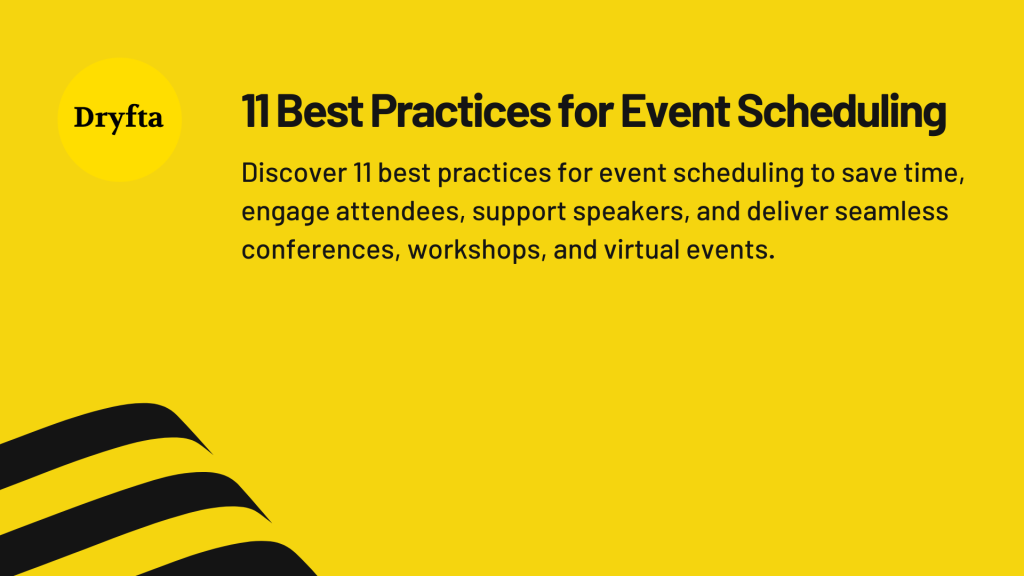 11 Best Practices for Event Scheduling