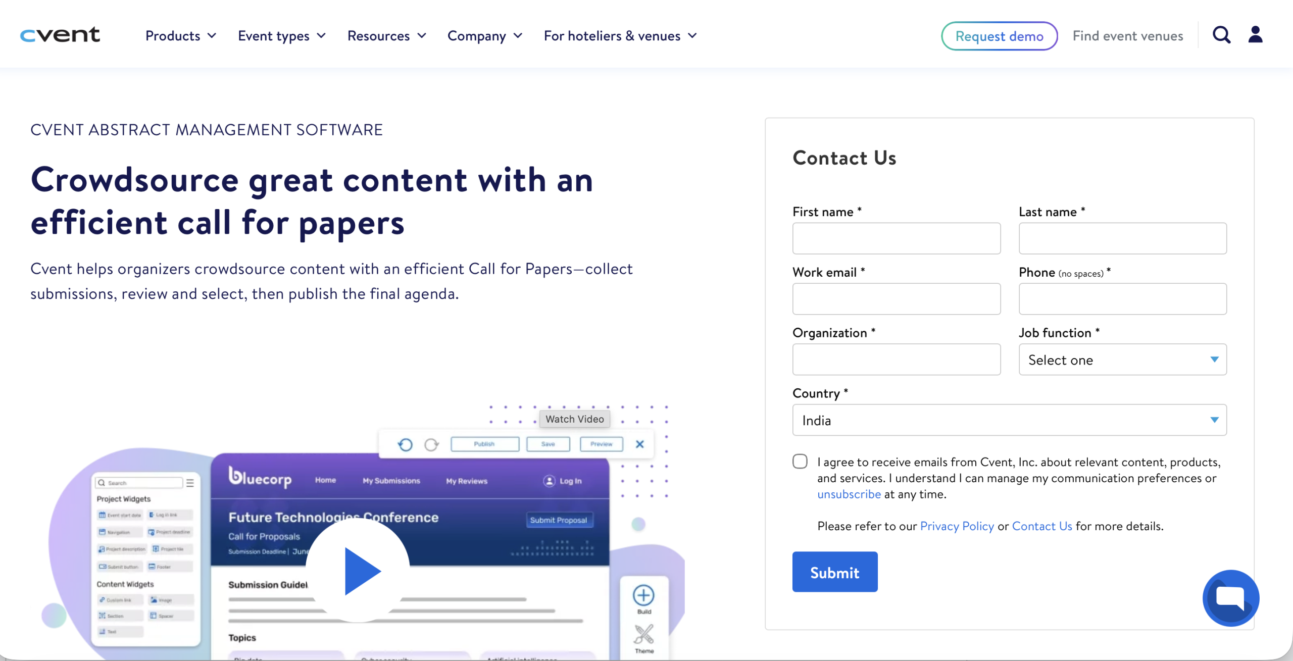 Cvent's Abstract Submission Tool