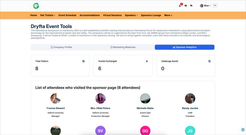 Exhibitor management software