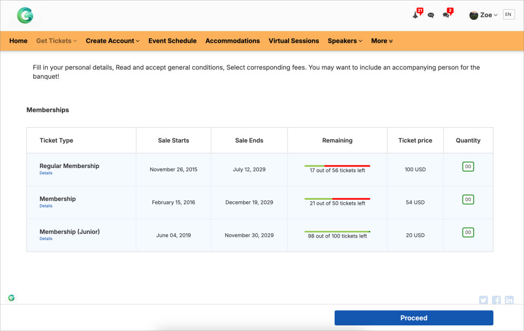 event membership software