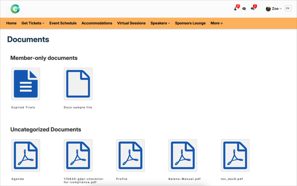 event membership software