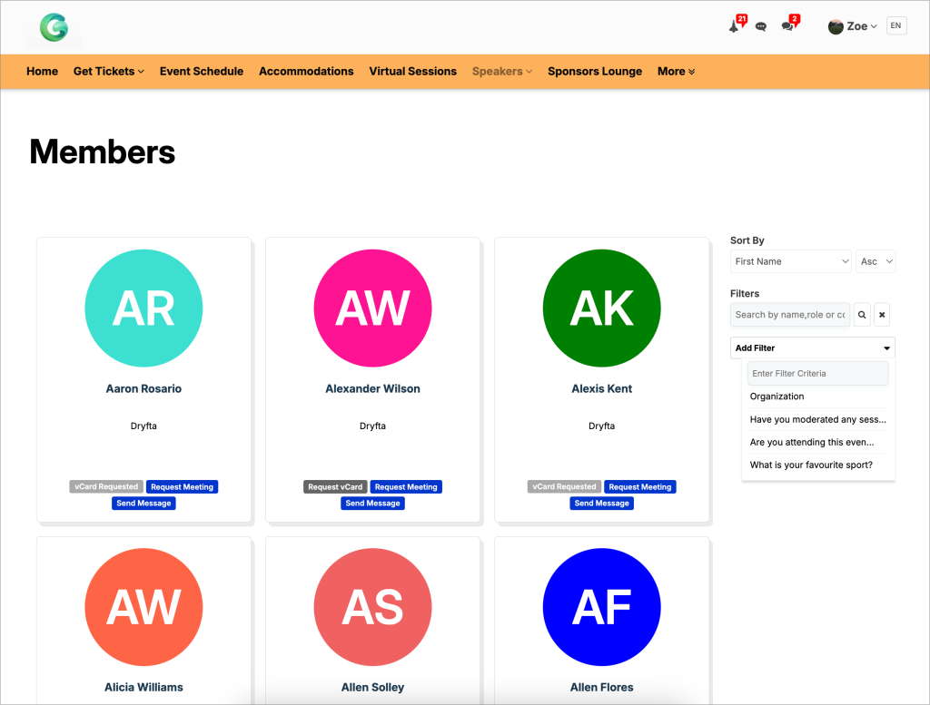 event membership software