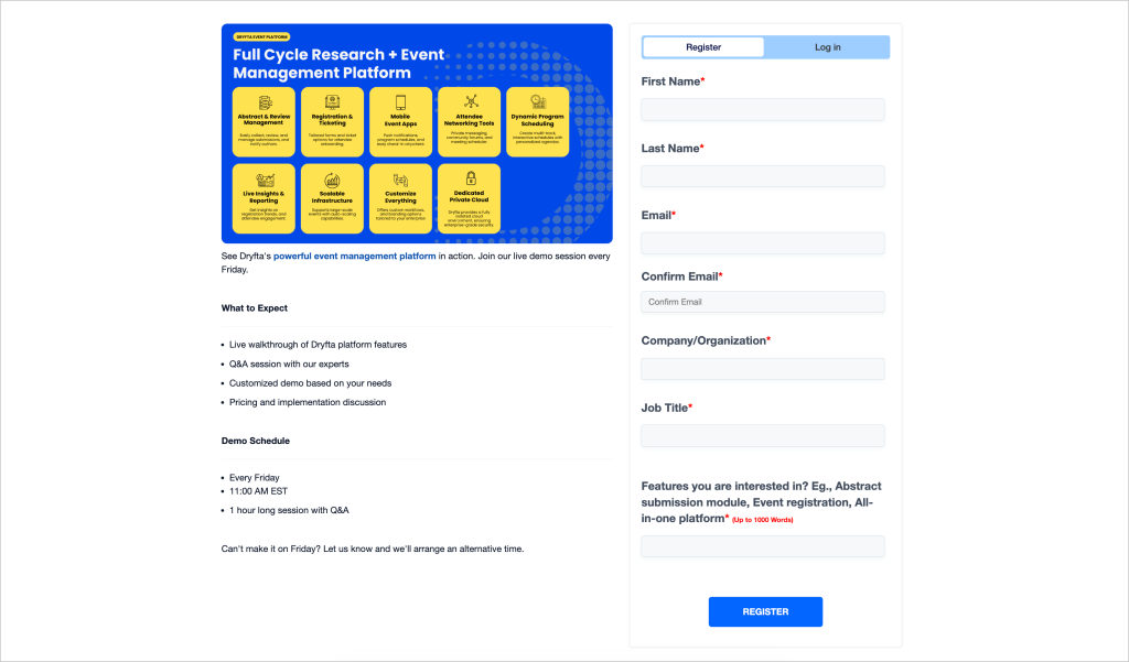 webinar registration form
