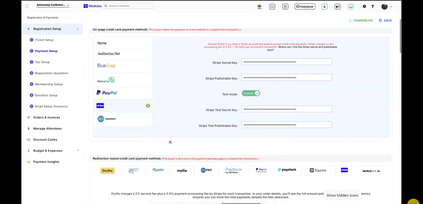 Secure payment gateway. 