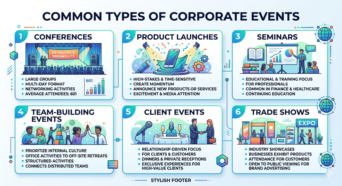 Types of corporate events