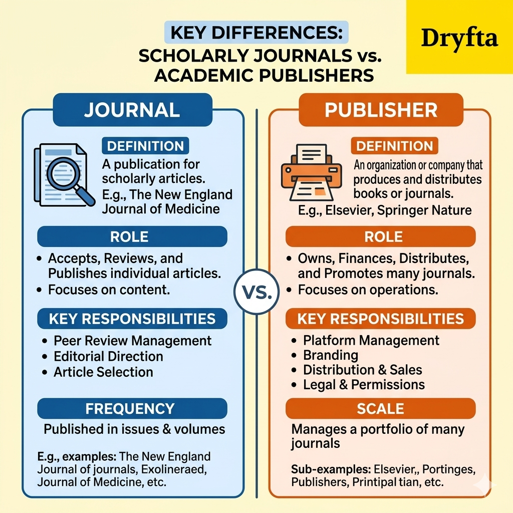 Journal vs Publisher