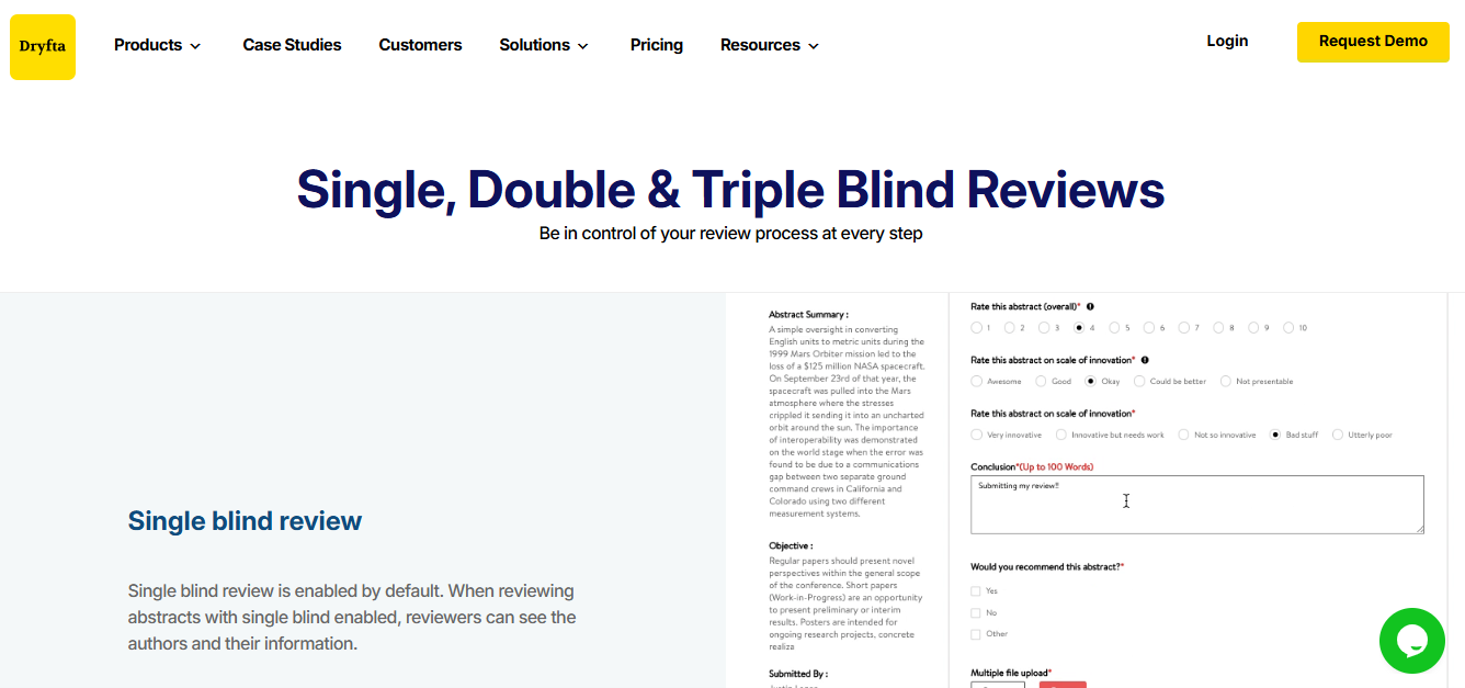 Single, Double & Triple Blind Reviews
