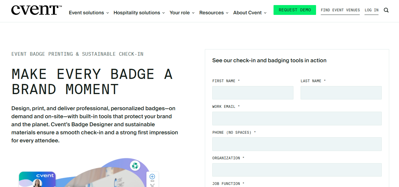 CVENT- CREATE BADGE