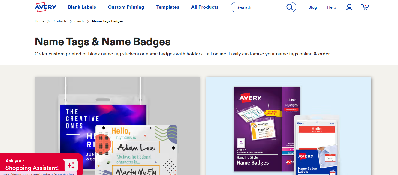 AVERY - CREATE BADGE