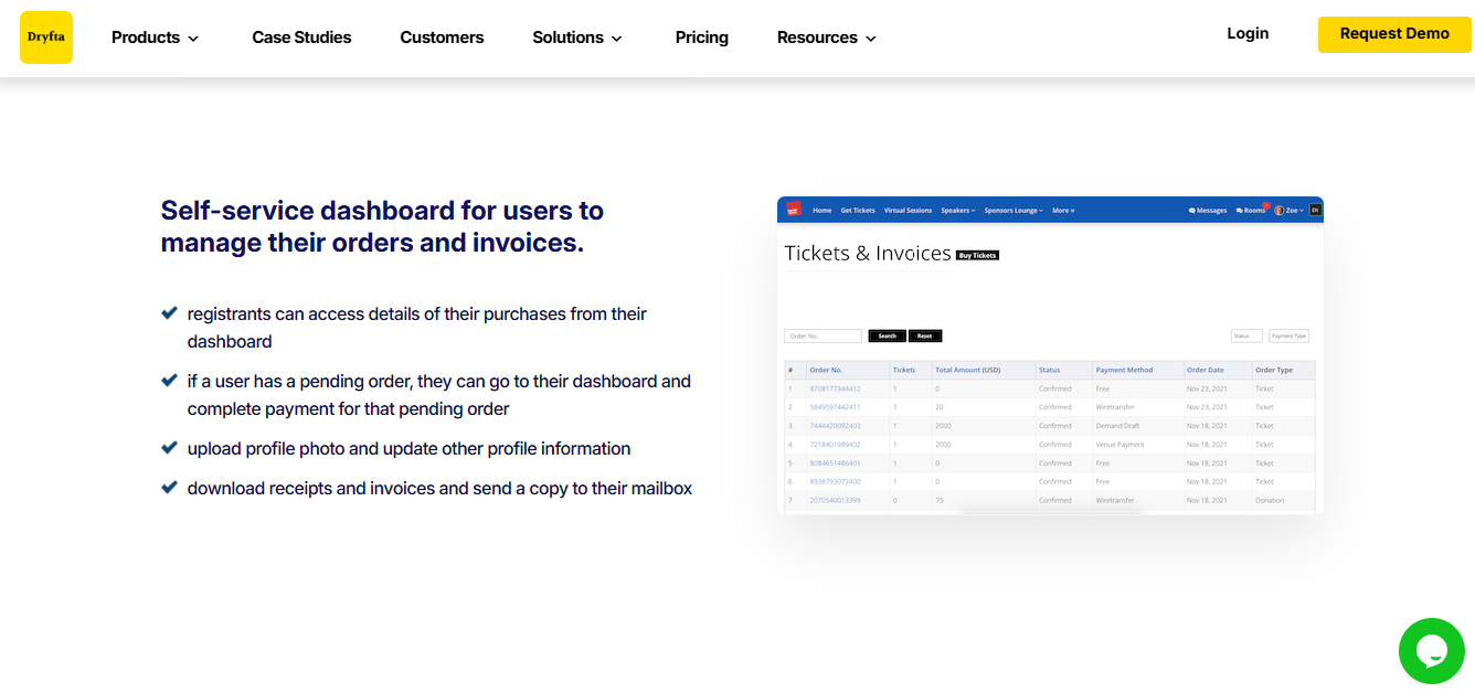  orders and invoices.