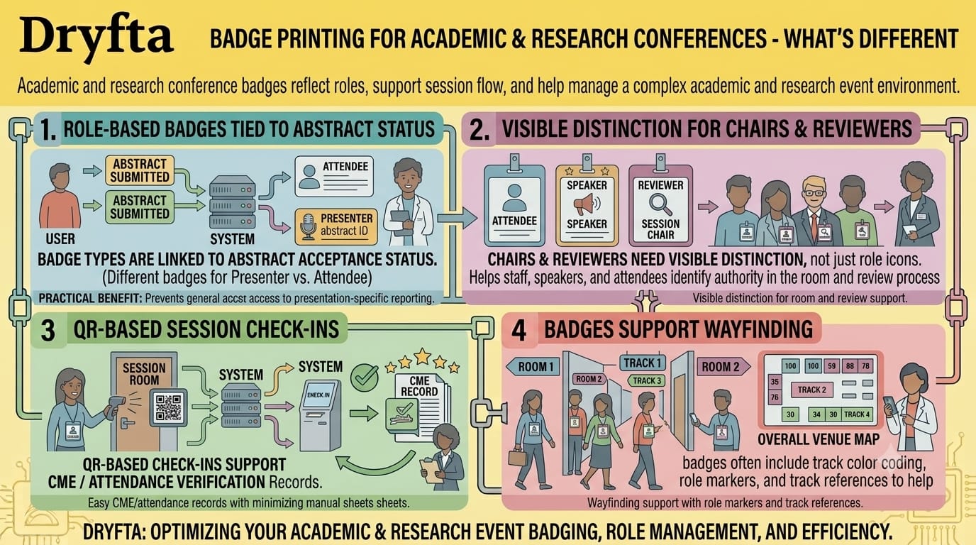 Badge Printing for Academic and Research Conferences