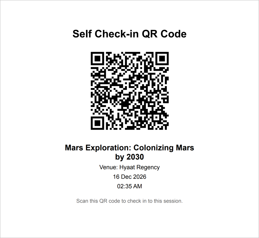 QR Code Session Check-In for Conferences | Dryfta