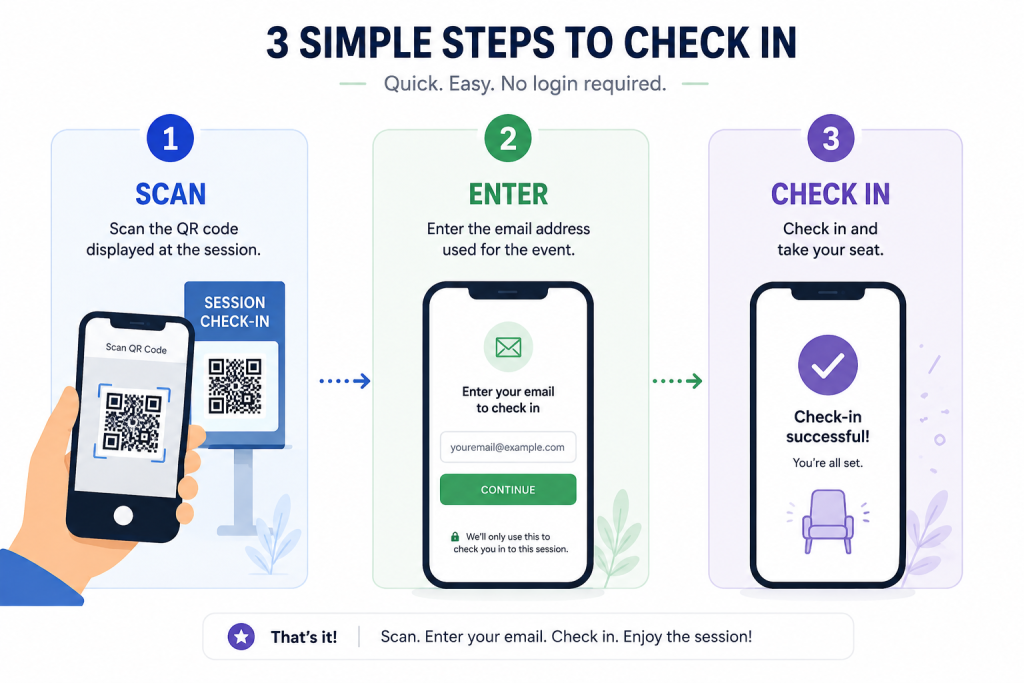 conference session self check-in