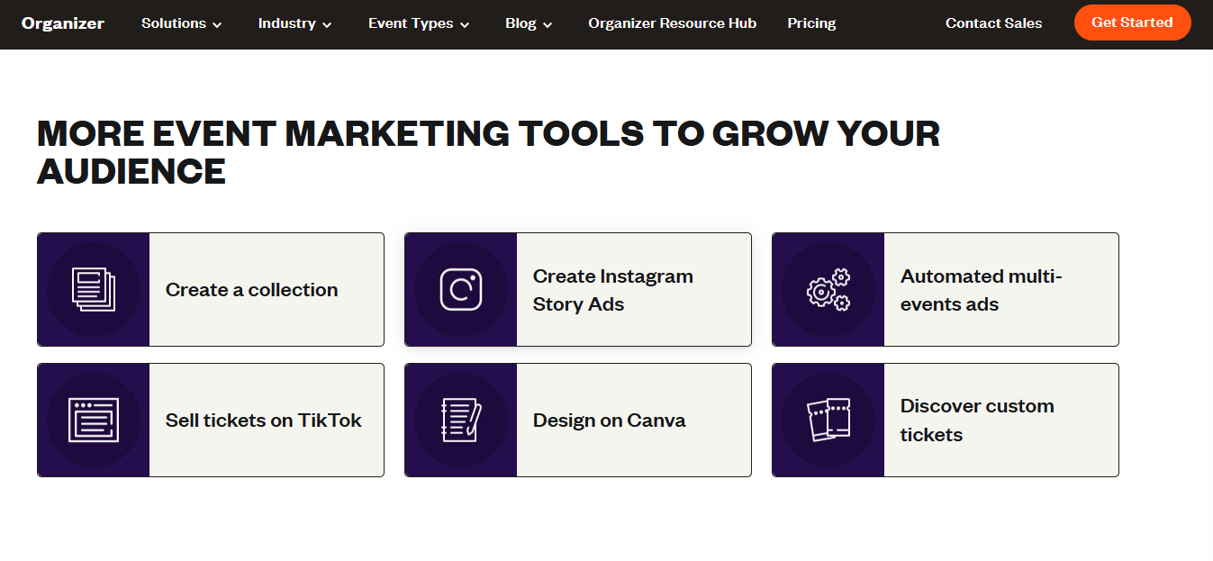 Eventbrite homepage showing public event discovery and ticket search