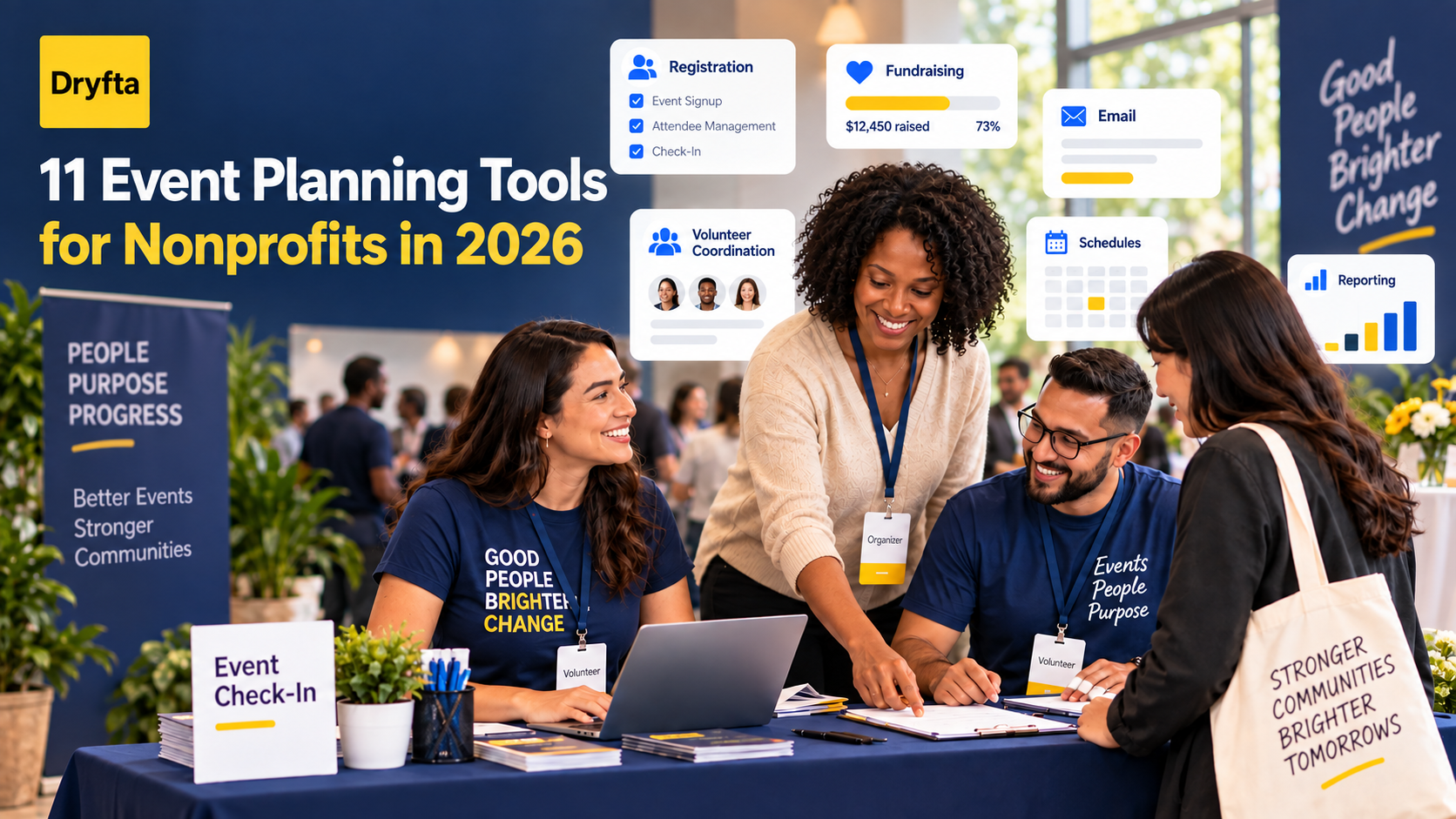 11 event planning tools for nonprofits in 2026, covering registration, fundraising, volunteers, email, schedules, and reporting