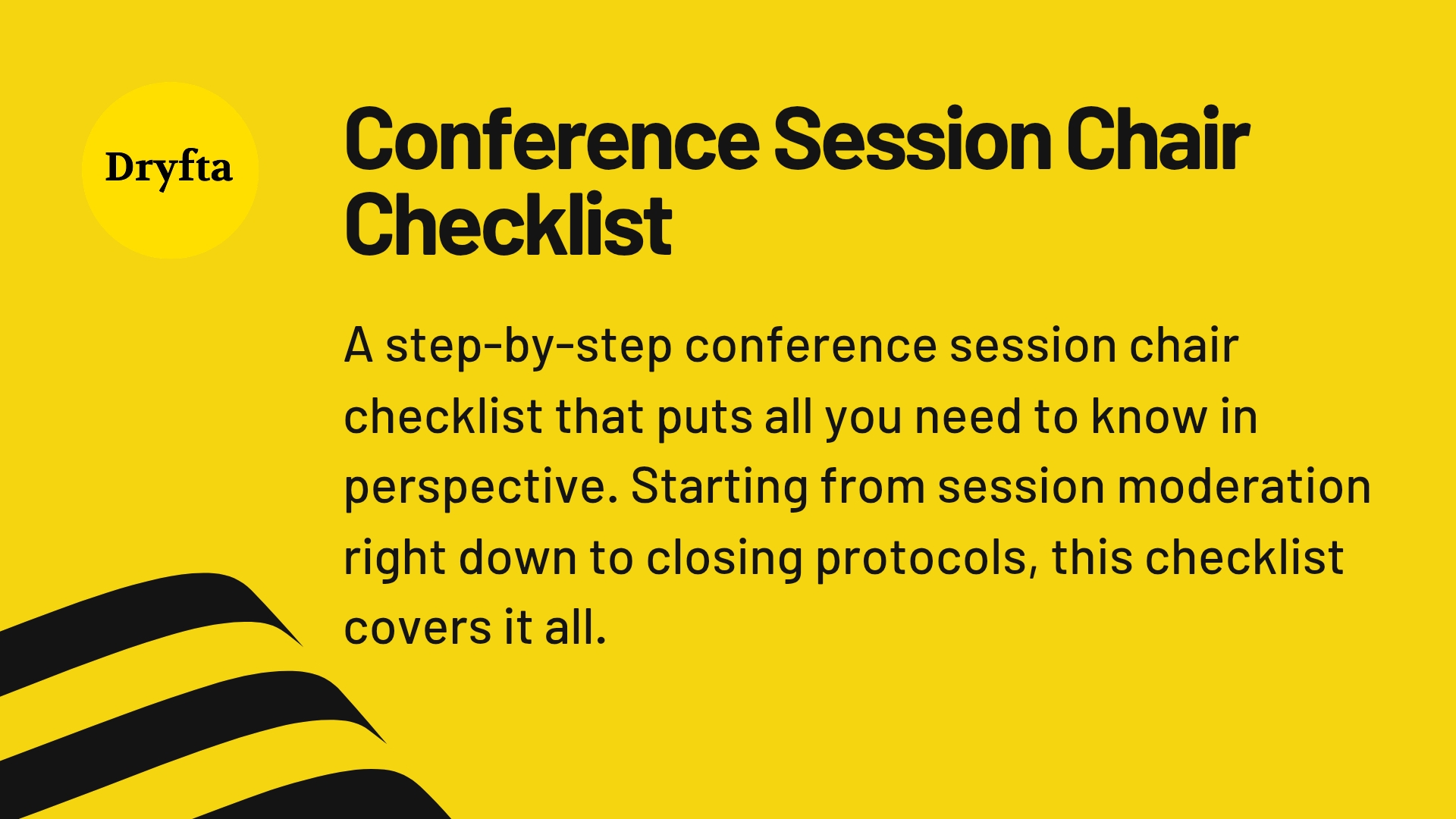 Conference Session Chair Checklist